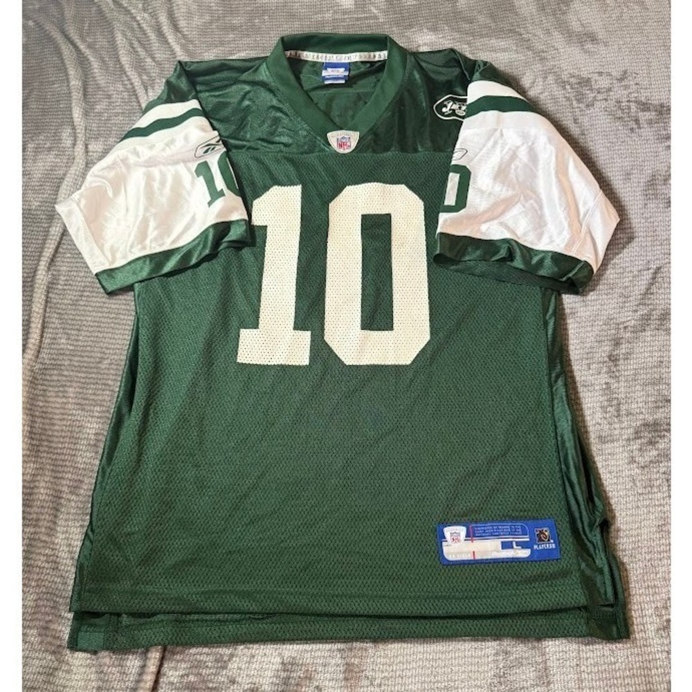 Reebok NFL Equipment New York Jets Chad Pennington 10 Jersey Mens Large Green